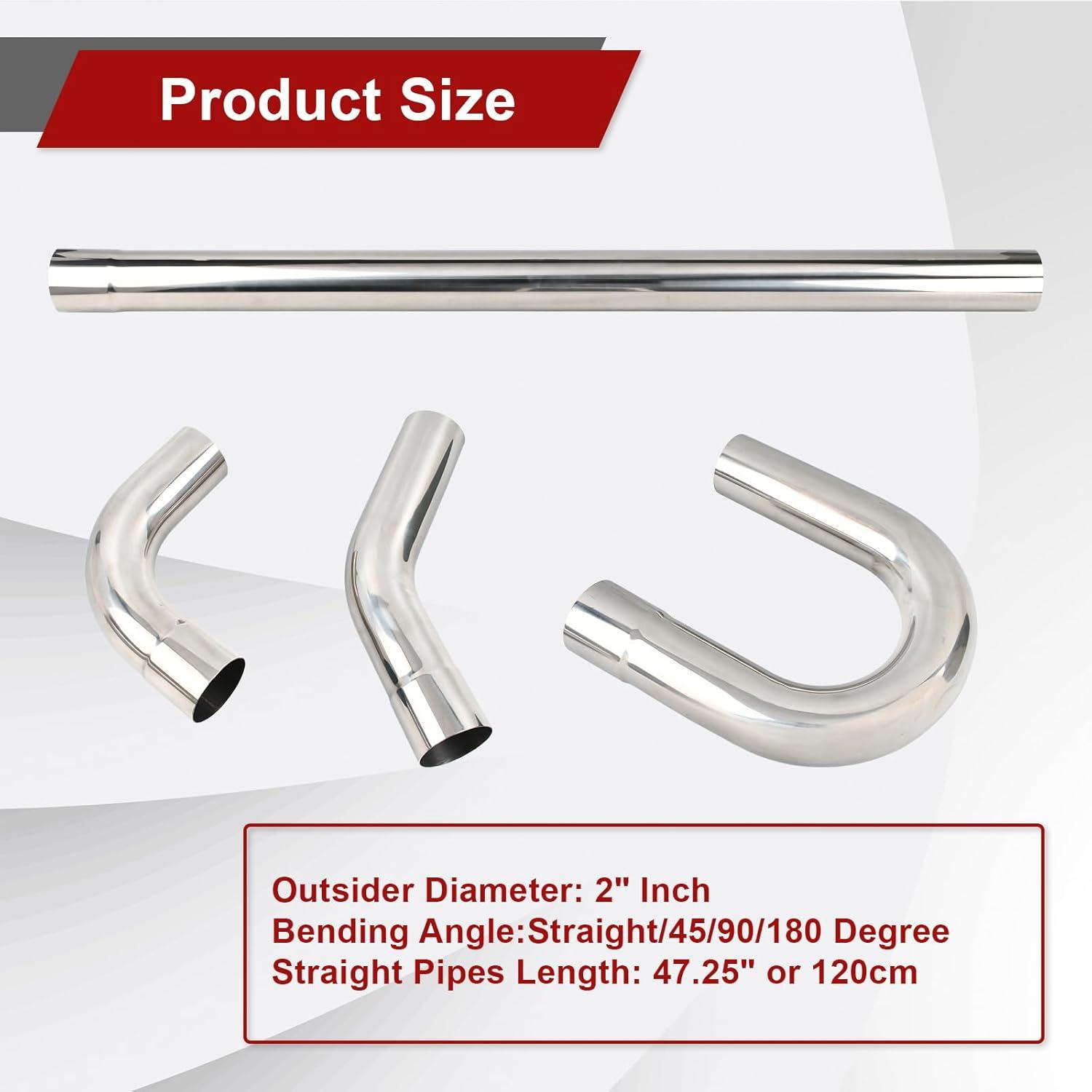 Ultimate DIY Exhaust: 8-Piece Stainless Steel Pipe Kit