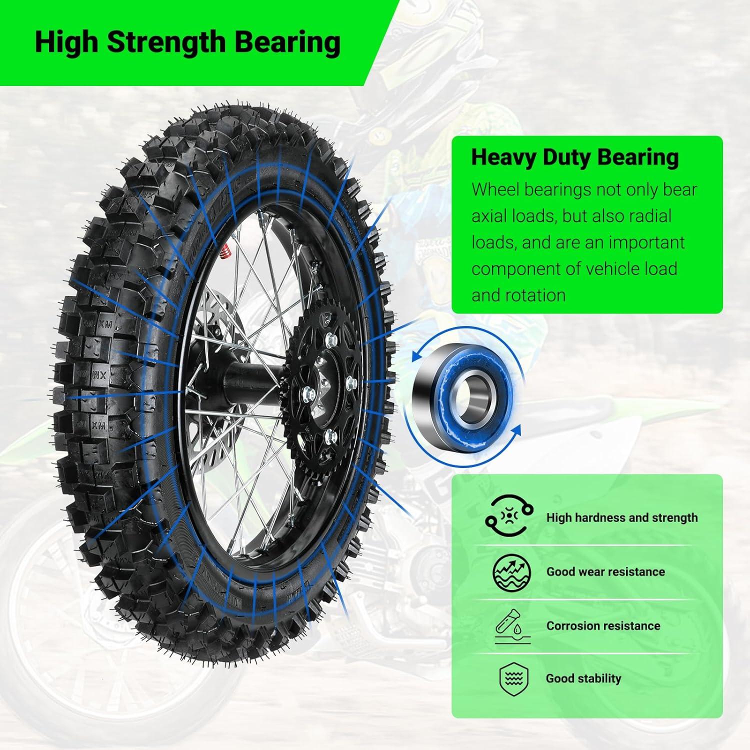 Upgrade Our Ride:⁣ High-performance Dirt Bike Tire &⁣ wheel ⁢Set