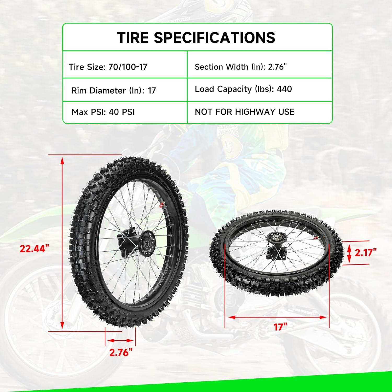 Upgrade​ Our Ride: High-Performance Dirt⁣ Bike tire & Wheel Set