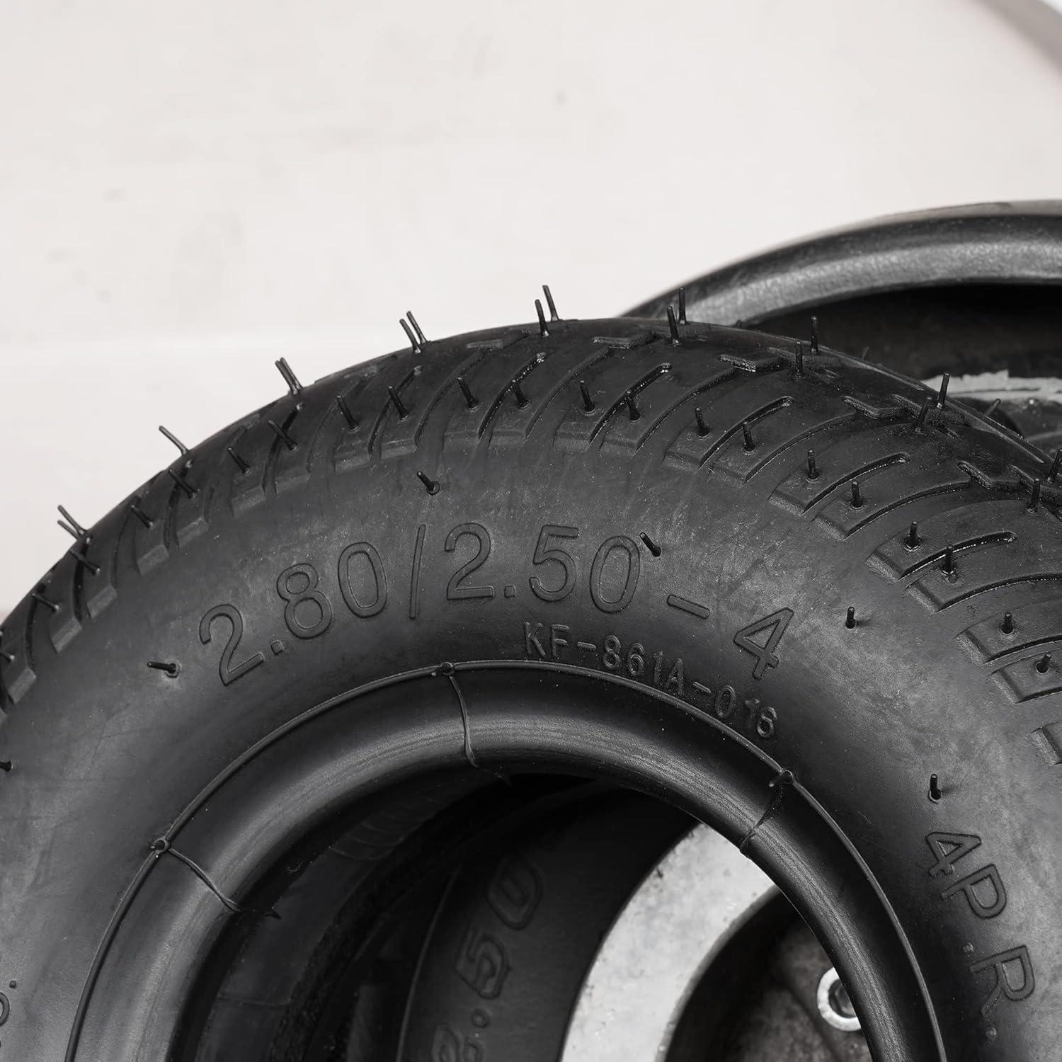 Rev Up Our Garden carts with Quality 2.80/2.50-4 Tire Assemblies!