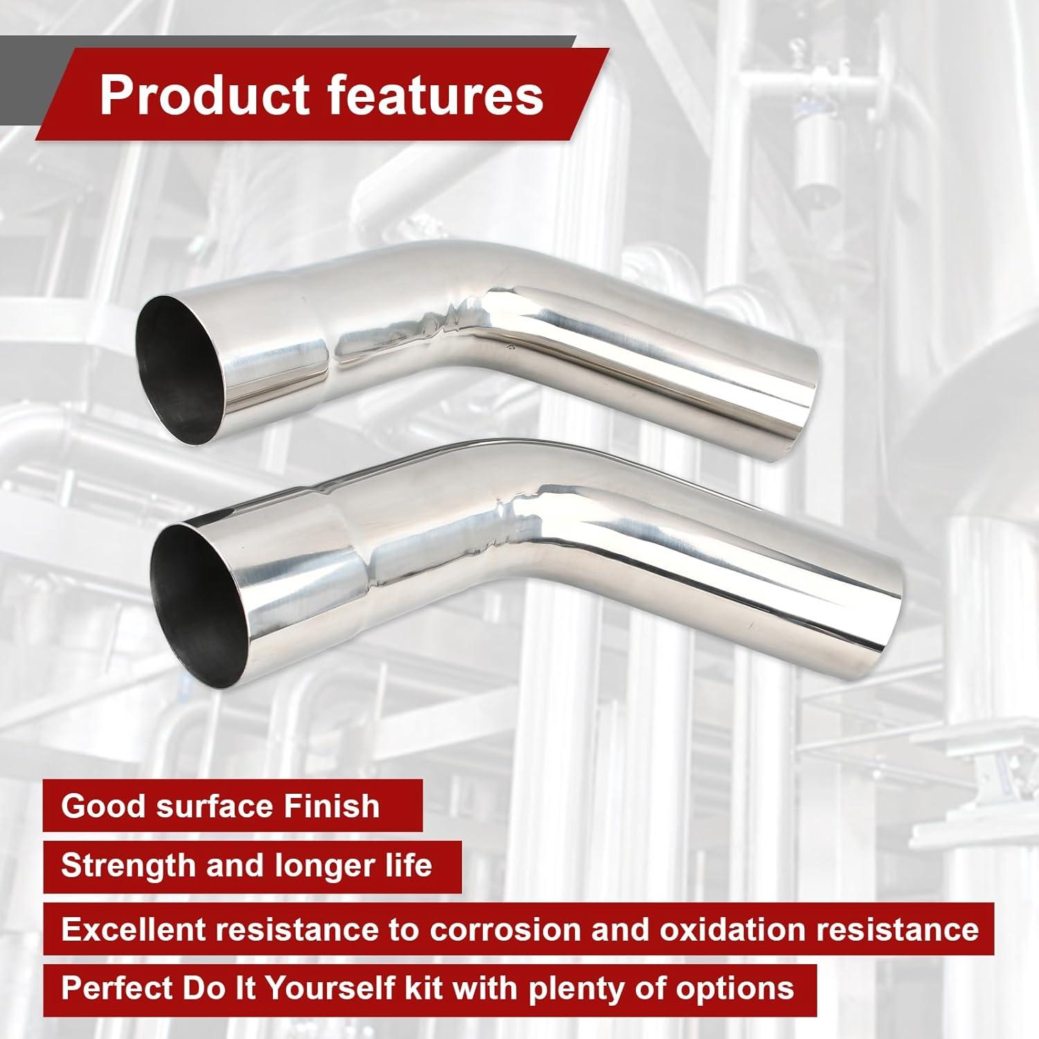 Ultimate DIY Exhaust: 8-Piece Stainless Steel Pipe Kit