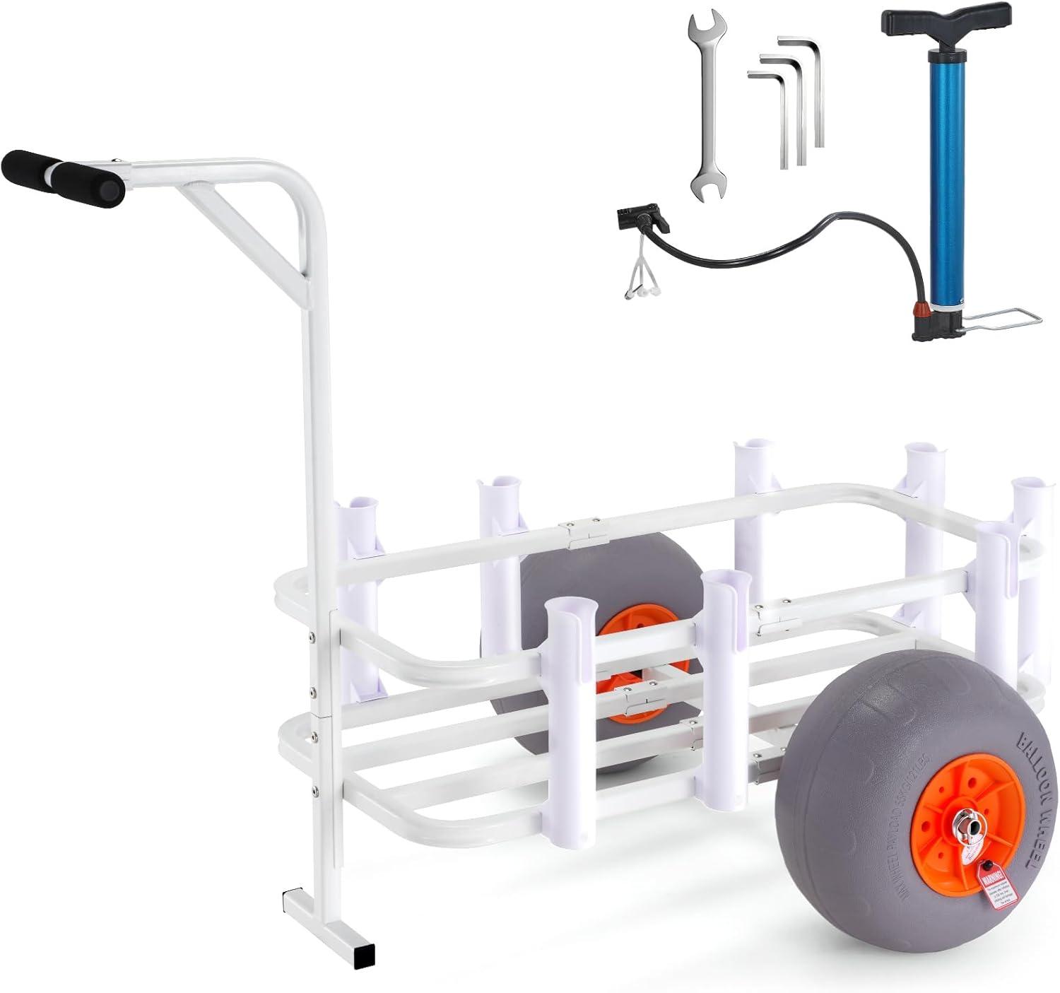 Discover Our VEVOR Beach Fishing Cart: Lightweight & Handy!
