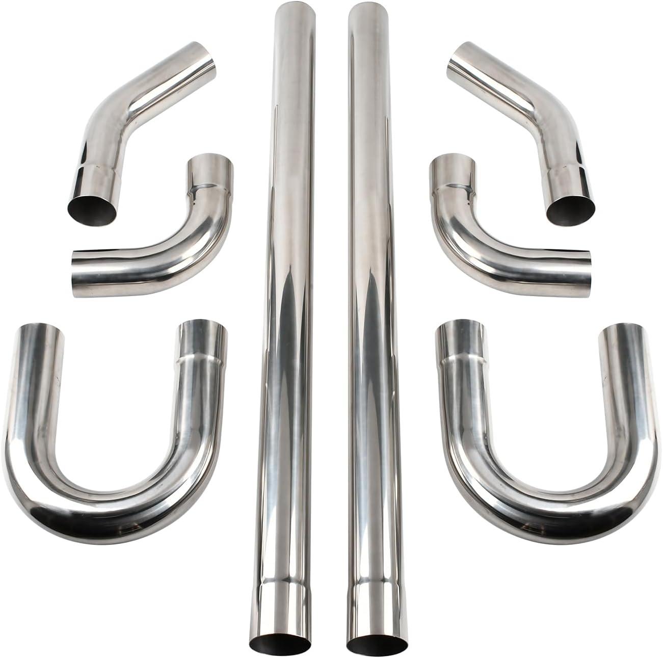 Ultimate DIY Exhaust: 8-Piece Stainless Steel Pipe Kit