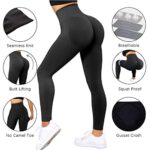 High Waist Scrunch Butt Lift Leggings Tummy Control Workout Yoga Pants - Image 4