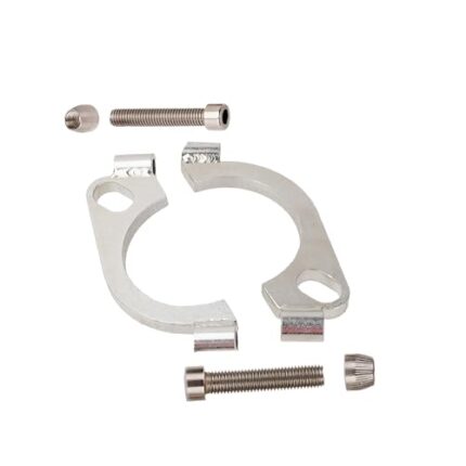 Rwraps 2.5" Split Flange Repair Kit,Iron galvanized Exhaust Flange 63.5mm/2.5 Inch 2 Bolt Flat Split Flange Repair Replacement Kit