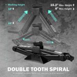 DNA MOTORING 1.5 Ton Scissor Lift Jack with Ratchet Wrench 4-15in Range - Image 4