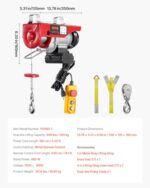 VEVOR 440LBS Electric Hoist Remote Control 110V Lift Winch 14FT - Image 6