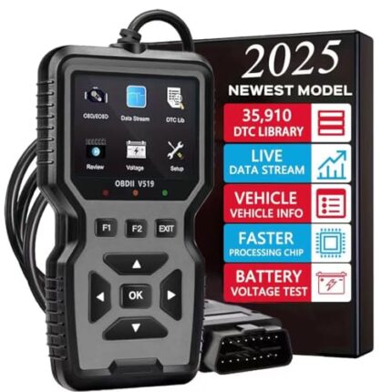 OBD2 Scanner Diagnostic Tool - Check Engine Light Code Reader, Reset Function, Data Stream, I/M Readiness, Full Features, Modes 6 & 8, for All 1996+ Vehicles
