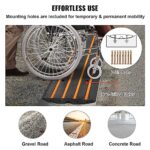 VEVOR 4FT Heavy Duty Rubber Curb Ramp 15T Driveway Wheelchair Ramp - Image 4