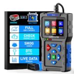 2-in-1 OBD2 Scanner Battery Tester, Professional Vehicle Check Engine Code Reader with Reset & I/M Readiness Diagnostic Tool, Live Data, Car OBDII Diagnostic Scan Tool for All Vehicles After 1996