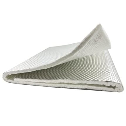 KRD PERFORMANCE Reduce Radiant Heat Heatshield Aluminum Armor 1/2" Thick x 1' Wide x 2' Long Exhaust Pipe Heat Shield Silver (12.7mm Thick x 1 Foot Wide x 2 feet Length)