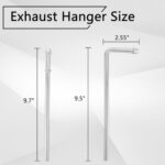 Universal Exhaust Hanger Rods 4-Pack: 2 Bent + 2 Straight Weld-On Hangers - Image 2