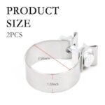 Premium 2.5" Exhaust Pipe Clamps | Heavy-Duty Stainless Steel Muffler Band (2-Pack) - Image 2