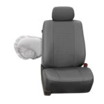 Premium Gray Leather Car Seat Covers | Universal Fit 7 Seater Airbag Safe - Image 7