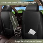 Subaru Crosstrek Leather Seat Covers: Breathable Black/Grey Pair 2016-2025 - Image 5