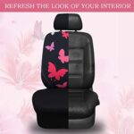 Cute Pink & Black Butterfly Car Seat Covers | Universal Fit | Women's Airbag Safe - Image 6