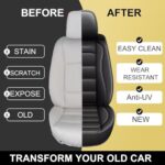 Premium Leather Nissan Kicks Seat Covers 2018-2024 | Black Front Protection - Image 6
