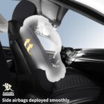 Premium Black Leather Car Seat Covers Waterproof 2PC Front Universal - Image 3
