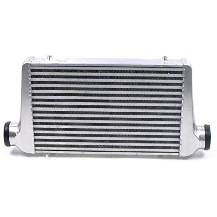 Universal Intercooler, 25''x12''x3" Front Mount Intercooler 3'' Inlet & Outlet Universal Aluminum Turbo Intercooler with for Turbo Charger System (25''x12''x3")