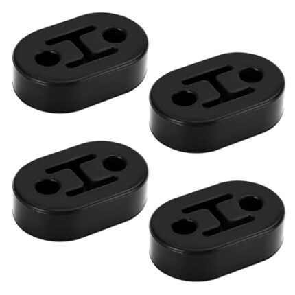 Exhaust Hangers,4PCS Rubber Exhaust Hanger for Car Muffler Exhaust System,2 Holes 0.47 Inch,High-Density Tailpipe Damping Hanger