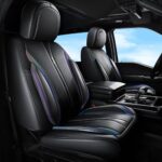 Premium Leather Car Seat Covers: Waterproof, Universal Fit, Full Set - Black Chameleon - Image 8