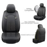 Premium Leather Car Seat Covers: Universal Fit, Waterproof Nappa Leather Protectors - Image 8