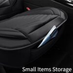 Premium Black Leather Car Seat Covers Waterproof 2PC Front Universal - Image 6