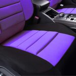 Cute Girly Car Seat Covers: 6PC 3D Foam Comfort Black Purple Universal Fit - Image 7