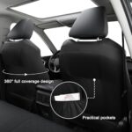 Toyota Camry Seat Covers Black Leather 2-Pack Custom Fit 2018-2024 Models - Image 3