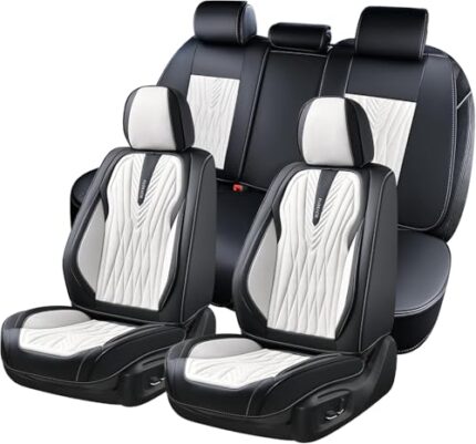 car seat covers white and black