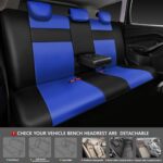 Premium Leather Car Seat Covers: Universal Fit, Comfort & Protection (Blue Black) - Image 2