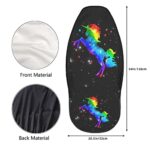 Cute Unicorn Rainbow Car Seat Covers | Universal Fit | Front Seats 2pc Set - Image 5