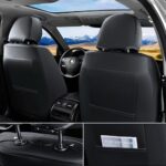 Premium Leather Car Seat Covers Set - Waterproof Full Protection SUV Sedan Truck Black White - Image 3