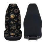 Sun Moon Star Front Seat Covers Universal Fit SUV Sedan Van 2PC - Image 4
