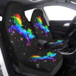 Cute Unicorn Rainbow Car Seat Covers | Universal Fit | Front Seats 2pc Set - Image 2