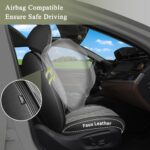 Subaru Crosstrek Leather Seat Covers: Breathable Black/Grey Pair 2016-2025 - Image 3
