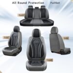 Premium Black Car Seat Covers Full Set | Universal Fit | Automotive Protection - Image 6