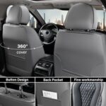 Premium Black Car Seat Covers Full Set | Universal Fit | Automotive Protection - Image 3