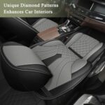 Subaru Crosstrek Leather Seat Covers: Breathable Black/Grey Pair 2016-2025 - Image 4