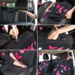 Cute Pink & Black Butterfly Car Seat Covers | Universal Fit | Women's Airbag Safe - Image 7