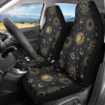 Sun Moon Star Front Seat Covers Universal Fit SUV Sedan Van 2PC - Image 2