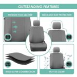 Premium Gray Leather Car Seat Covers | Universal Fit 7 Seater Airbag Safe - Image 5