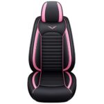 ZQY Luxury Leather Car Seat Covers - Universal Fit SUV Protection Black Pink - Image 5