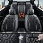 Premium Black Car Seat Covers Full Set | Universal Fit | Automotive Protection - Image 4