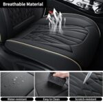Premium Leather Car Seat Covers: Universal Fit, Waterproof Nappa Leather Protectors - Image 7