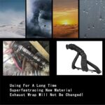 PACEWALKER Motorcycle Exhaust Wrap 1" x 16' Heat Shield Tape w/ Ties Cream - Image 5