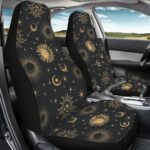 Sun Moon Star Front Seat Covers Universal Fit SUV Sedan Van 2PC - Image 3