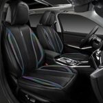 Premium Leather Car Seat Covers: Waterproof, Universal Fit, Full Set - Black Chameleon - Image 3