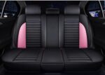 ZQY Luxury Leather Car Seat Covers - Universal Fit SUV Protection Black Pink - Image 4