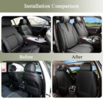 Subaru Crosstrek Leather Seat Covers: Breathable Black/Grey Pair 2016-2025 - Image 7